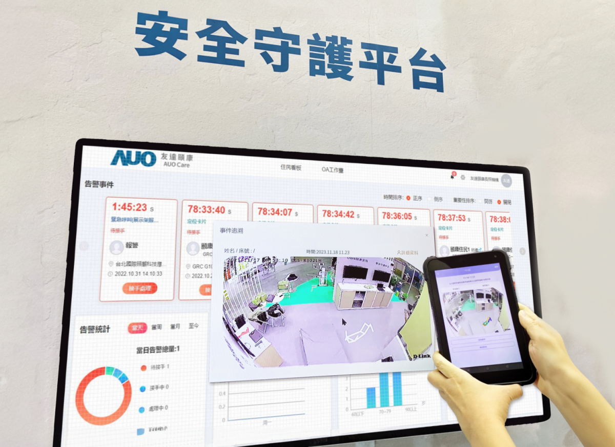 世界杯官网线上平台颐康整合软硬件包含跌倒侦测、智能床垫和紧急呼叫管理等，透过安全守护平台进行IoT设备统一监控与管理，提供长照场域落实安全守护方案